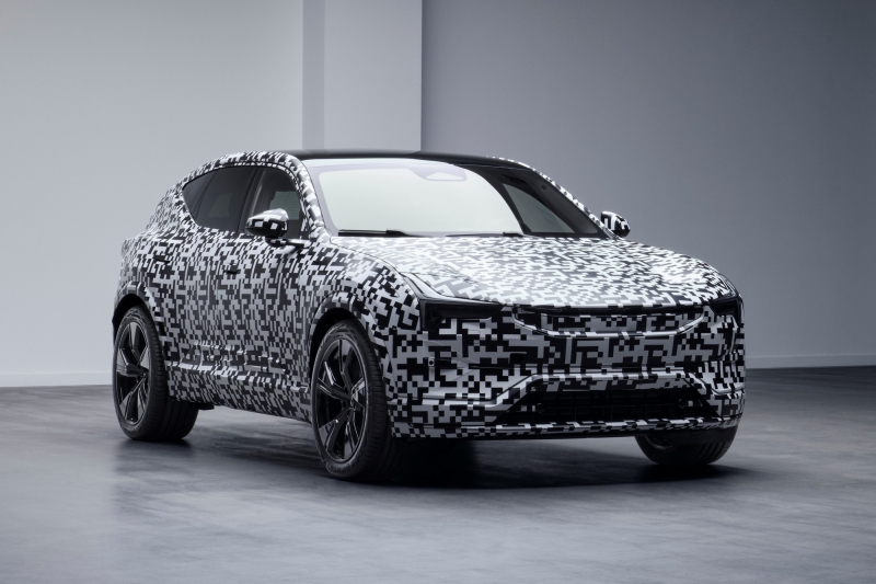 Кроссовер Polestar 3, брат большого Volvo: первая фотография в пиксельной окраске